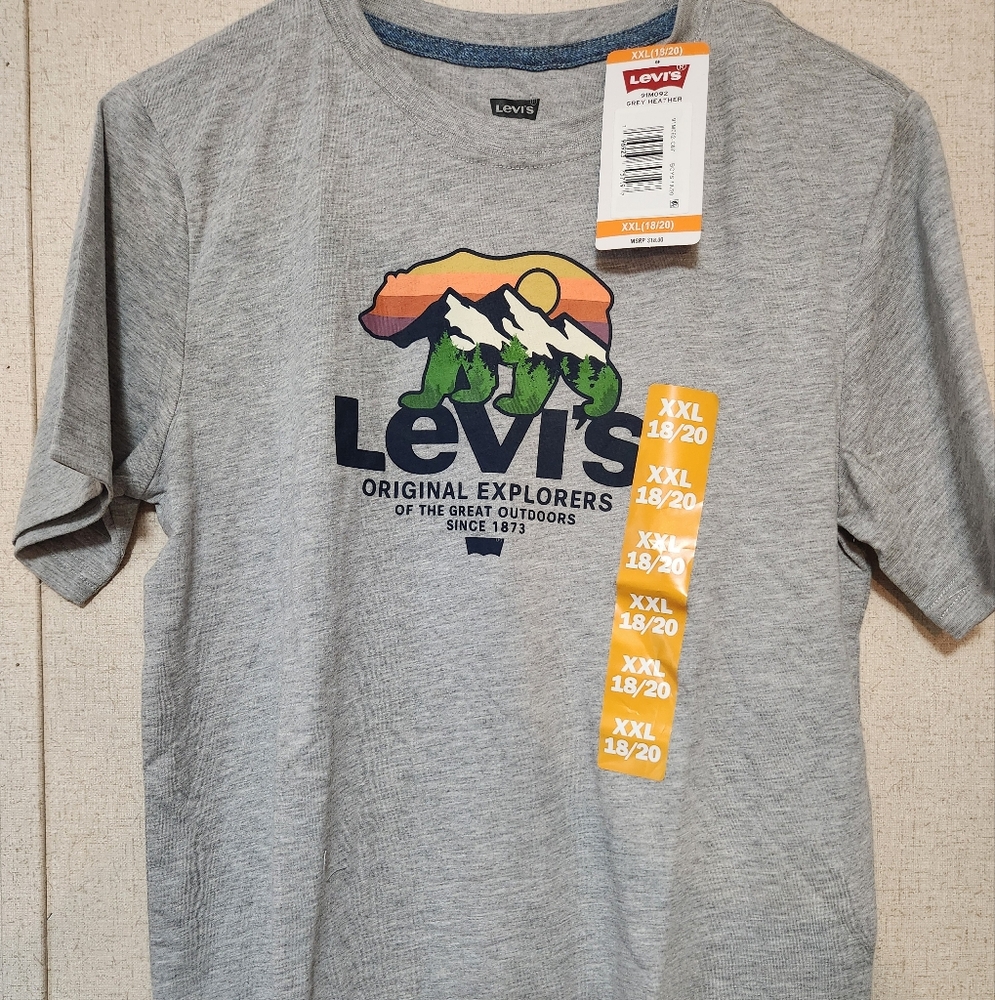 Levi's‎ Kids Gray Graphic T-Shirt Boys Size XXL 18/20